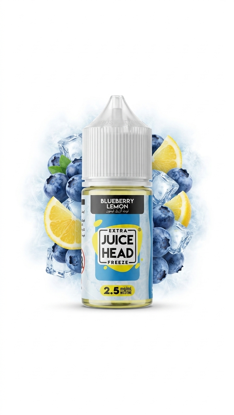 نكهة جوس هيد توت ازرق ليمون ايس سولت نيكوتين JUICE HEAD