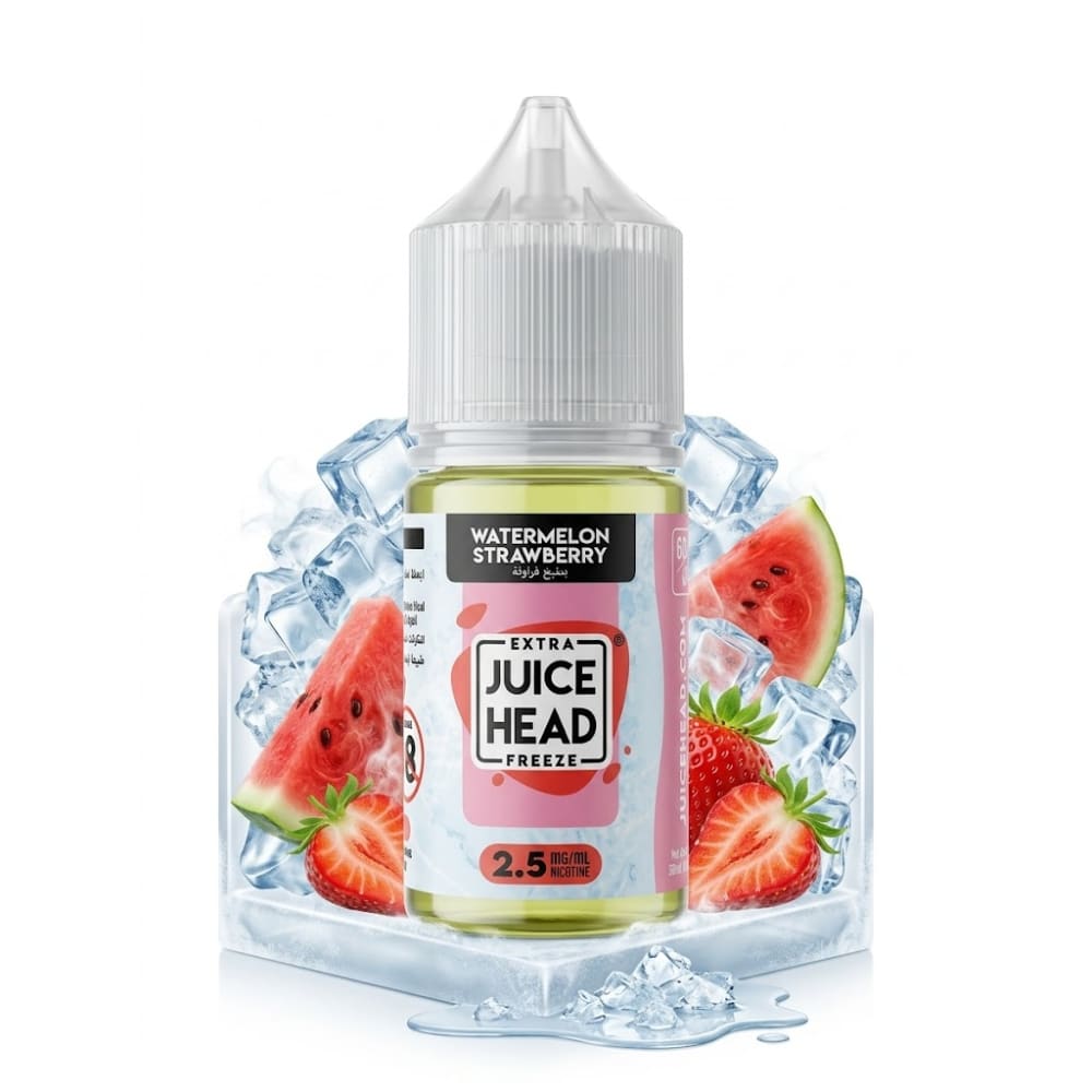 نكهة جوس هيد فراولة بطيخ اكسترا ايس سولت نيكوتين JUICE HEAD