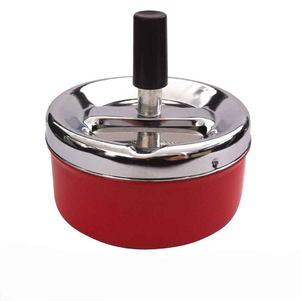 طفاية سجائر معدنية دوارة بالضغط عدة اشكال ASHTRAY - بني