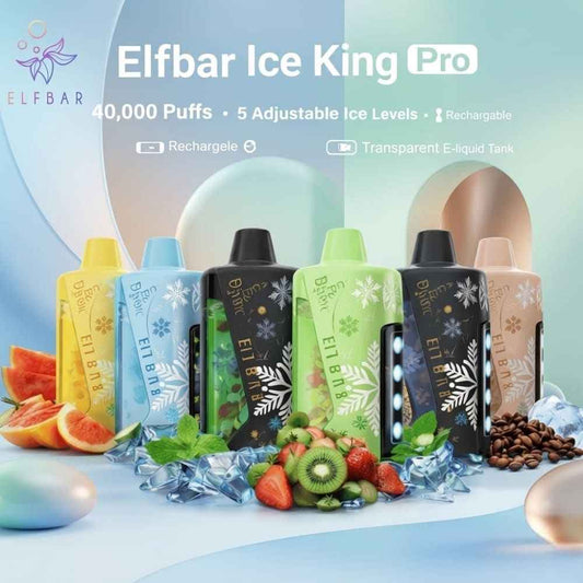 ELFBAR ICE KING PRO سحبة سيجارة الفبار ايس كينق برو 40000