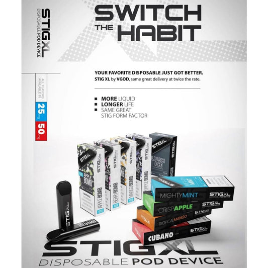STIG XL VGOD سحبة سيجارة ستيق اكس لارج 700 شفطة 20 نيكوتين