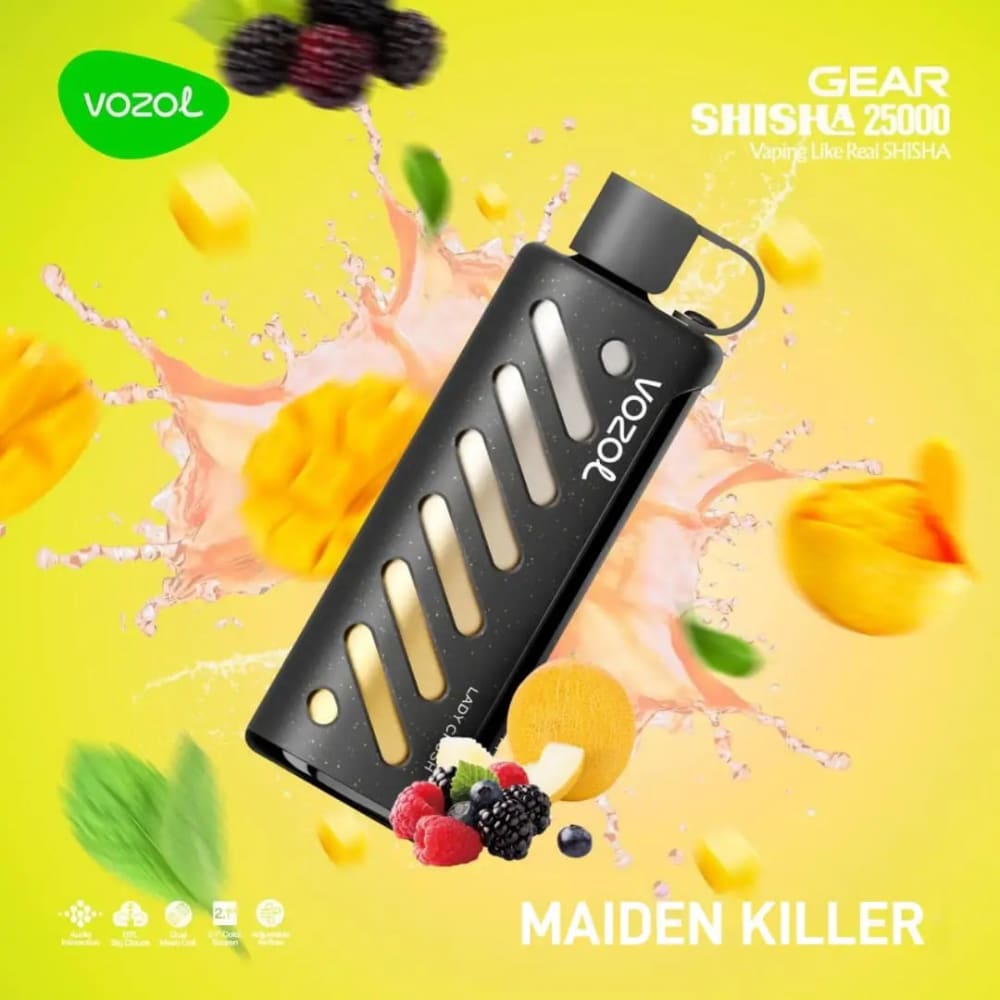 Vozol Gear Shisha جهاز فيب شيشة فوزول 25000 شفطة عدة نكهات