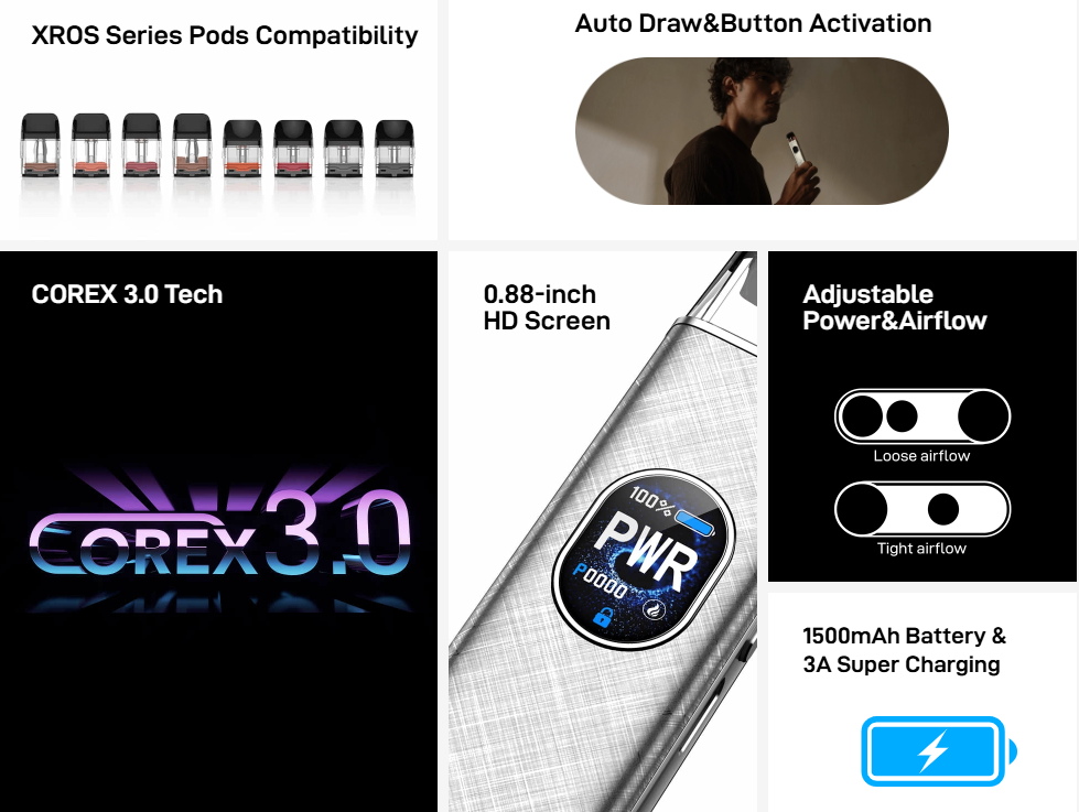Vaporesso Xros 5 جهاز سحبة و شيشة اكس روز 5 من فيبريسو