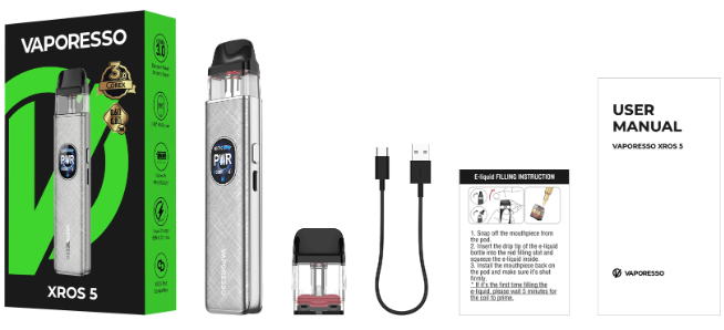 Vaporesso Xros 5 جهاز سحبة و شيشة اكس روز 5 من فيبريسو