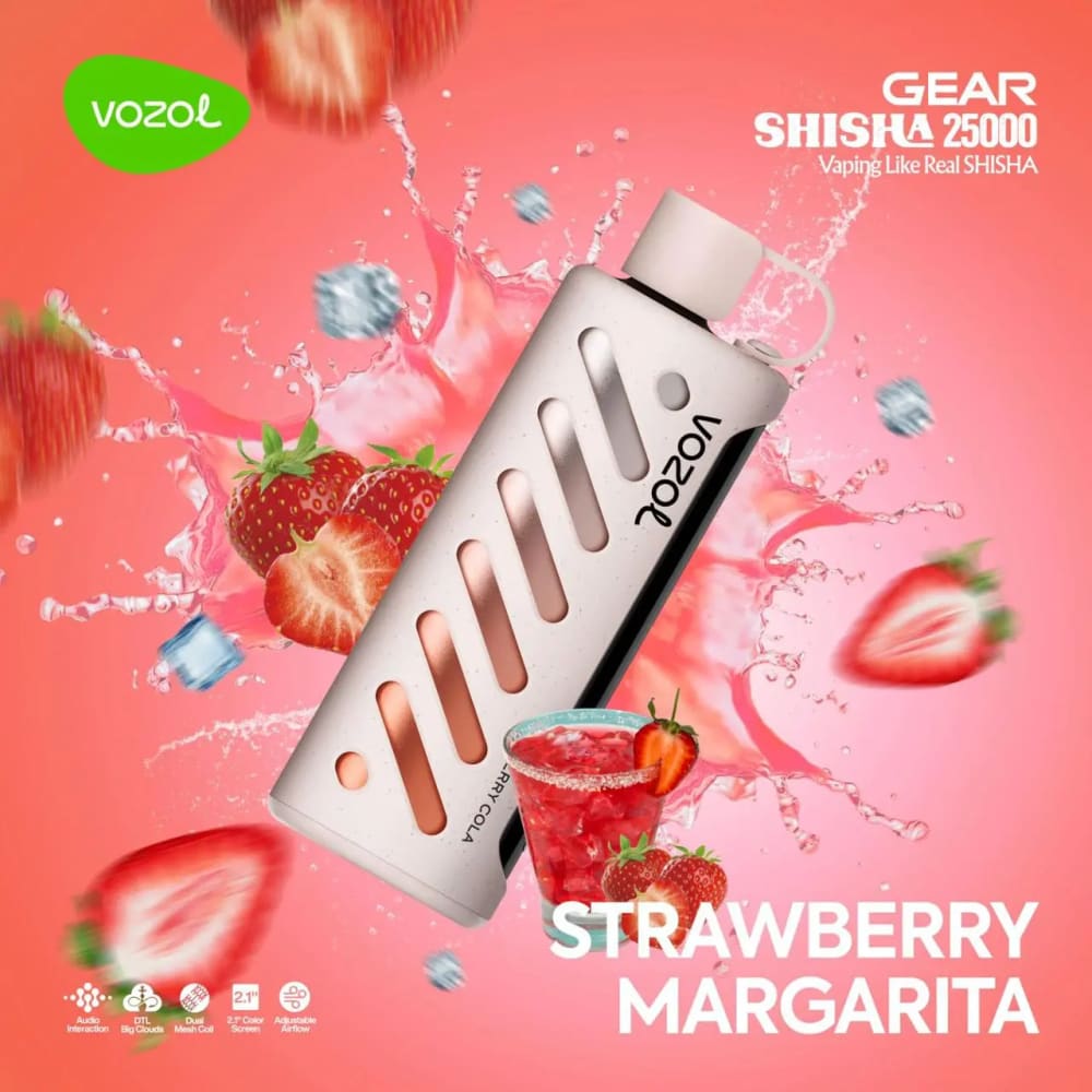 Vozol Gear Shisha جهاز فيب شيشة فوزول 25000 شفطة عدة نكهات
