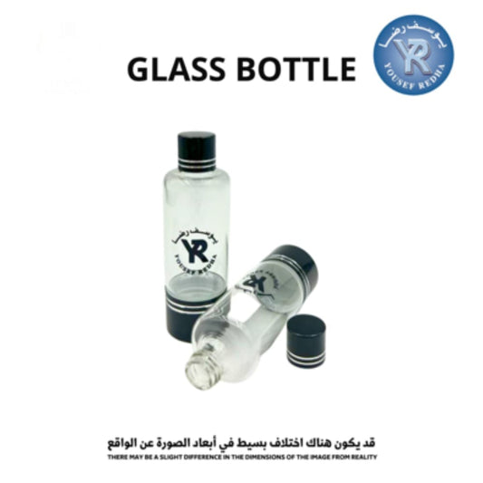 قنينة مدواخ زجاج رأسين (مضرب) - اسود