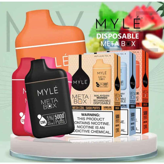 MYLE سحبة سيجارة مايلي 5000 شفطة 50 نيكوتين عدة نكهات
