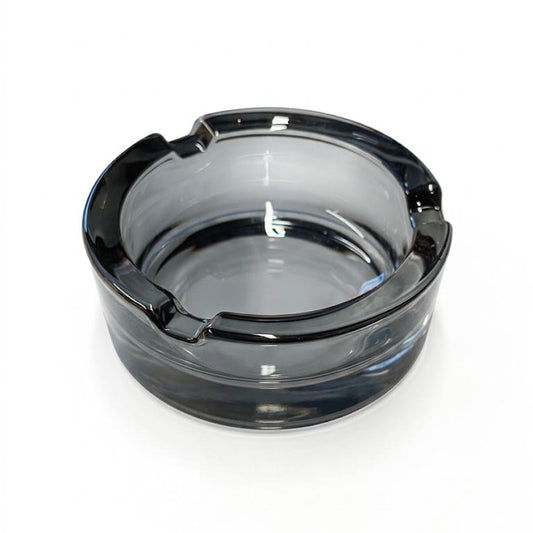طفاية زجاج سميك عدة الوان GLASS ASHTRAY - اسود شفاف