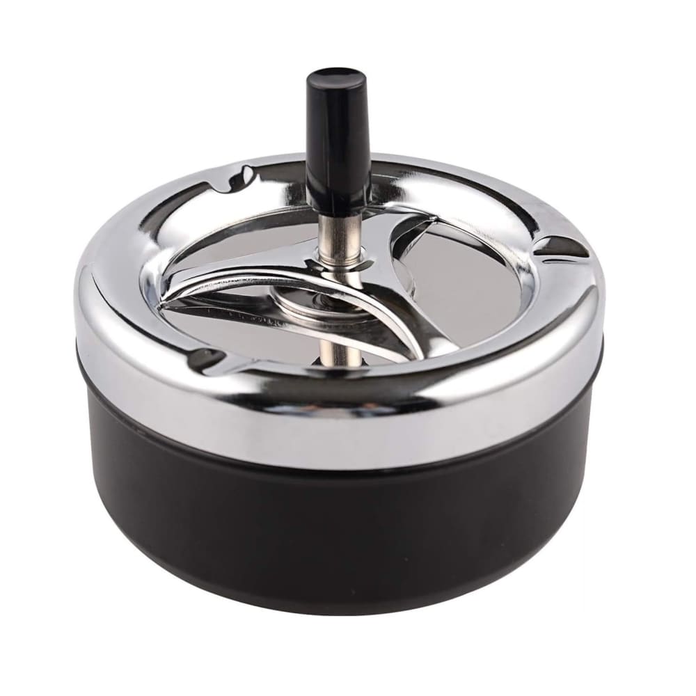 طفاية سجائر معدنية دوارة بالضغط عدة اشكال ASHTRAY - اسود