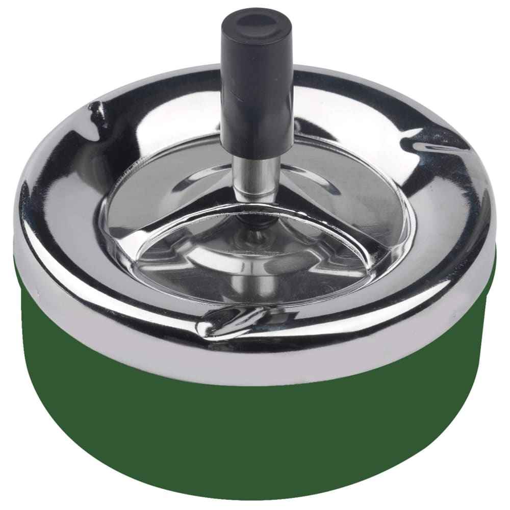 طفاية سجائر معدنية دوارة بالضغط عدة اشكال ASHTRAY - اخضر