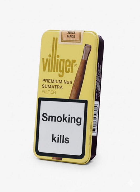 سيجار فيليجر بريميوم رقم 6 سومطرة Villiger PREMIUM NO 6 SUMATRA TIP
