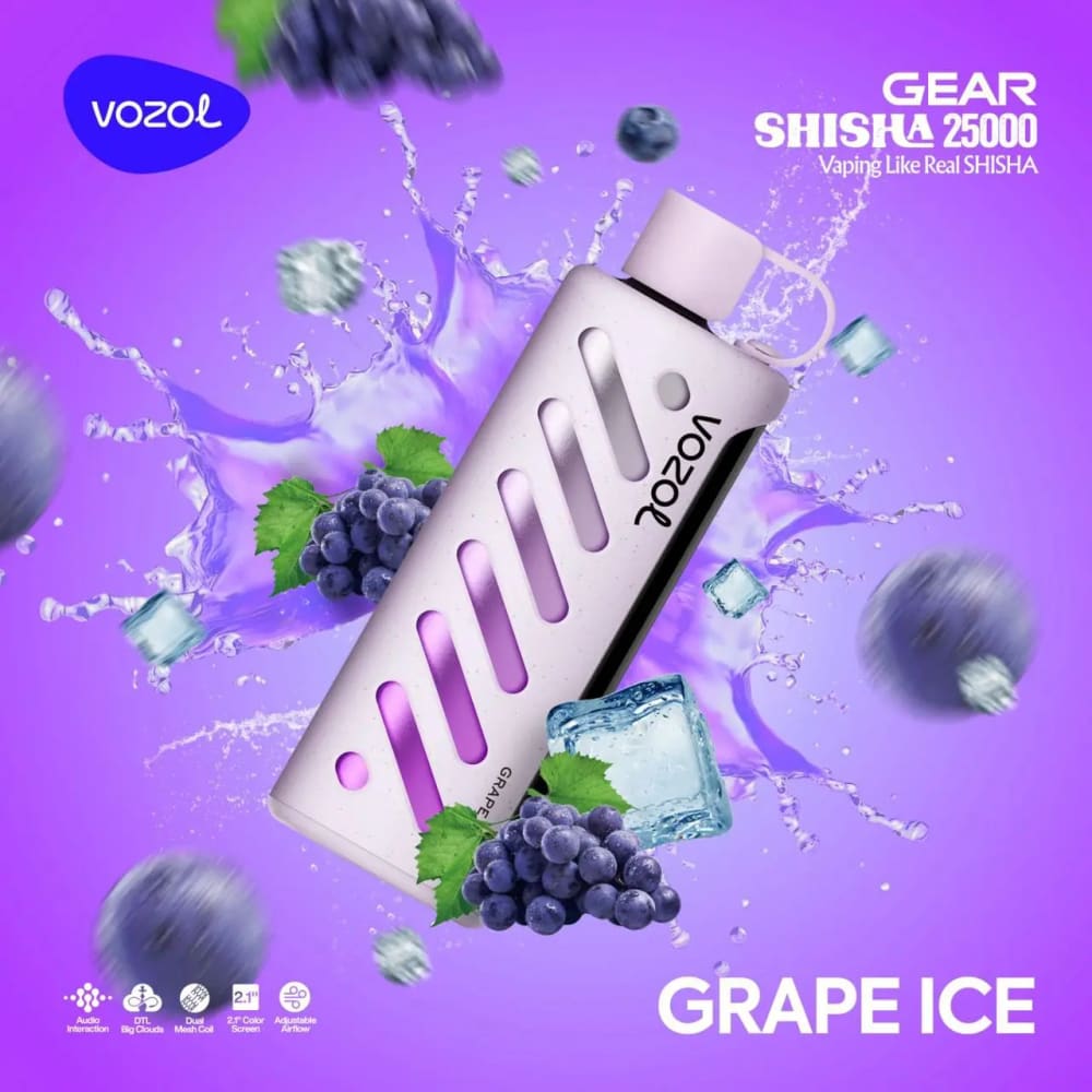 Vozol Gear Shisha جهاز فيب شيشة فوزول 25000 شفطة عدة نكهات