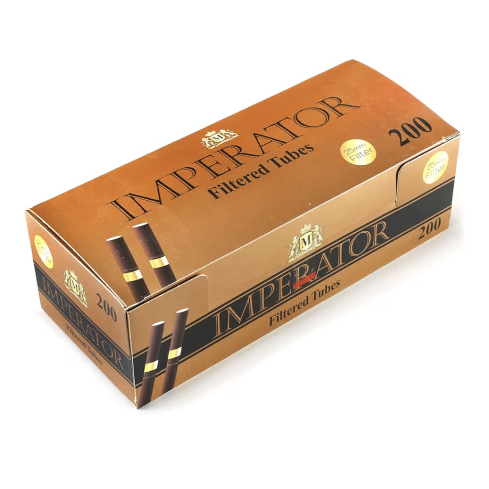انابيب سجائر تعبئة إمبريتور أسود 100 حبه ذهبي كربوني