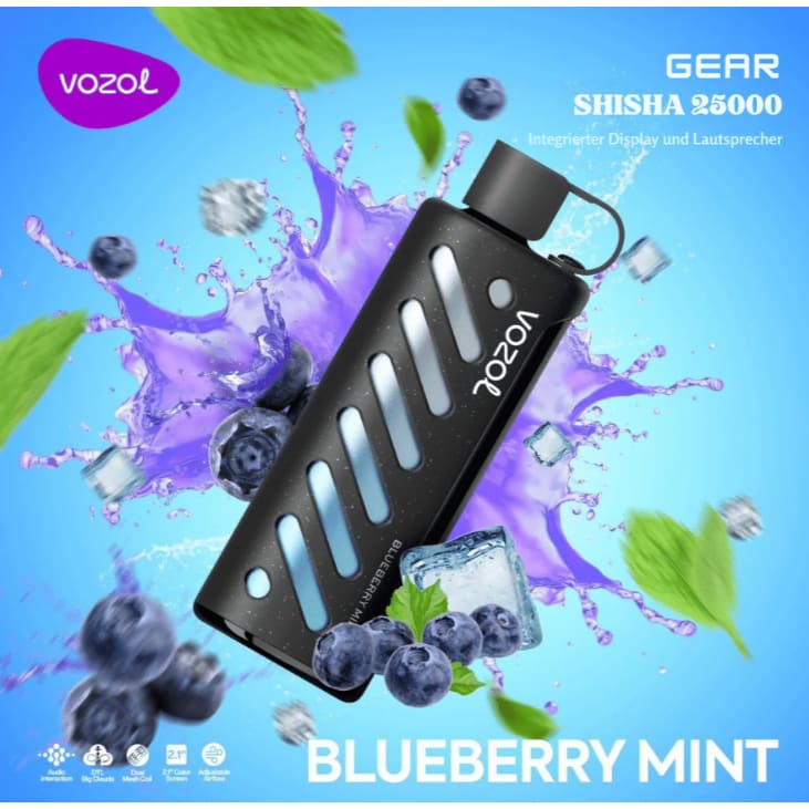 Vozol Gear Shisha جهاز فيب شيشة فوزول 25000 شفطة عدة نكهات