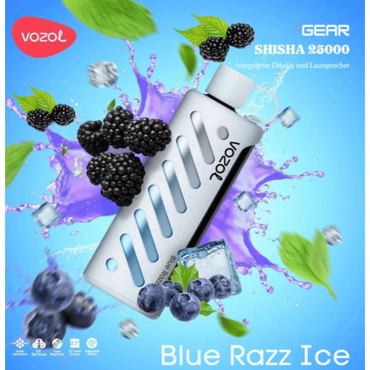 Vozol Gear Shisha جهاز فيب شيشة فوزول 25000 شفطة عدة نكهات