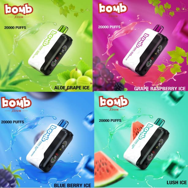 BOMB سحبة سيجارة بومب اكستريم 20000 شفطة 50 نيكوتين عدة