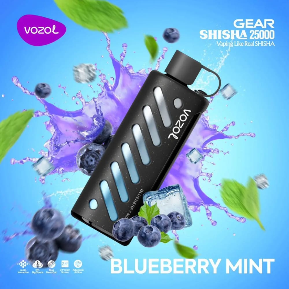 Vozol Gear Shisha جهاز فيب شيشة فوزول 25000 شفطة عدة نكهات