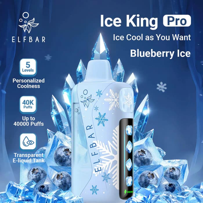 ELFBAR ICE KING PRO سحبة سيجارة الفبار ايس كينق برو 40000
