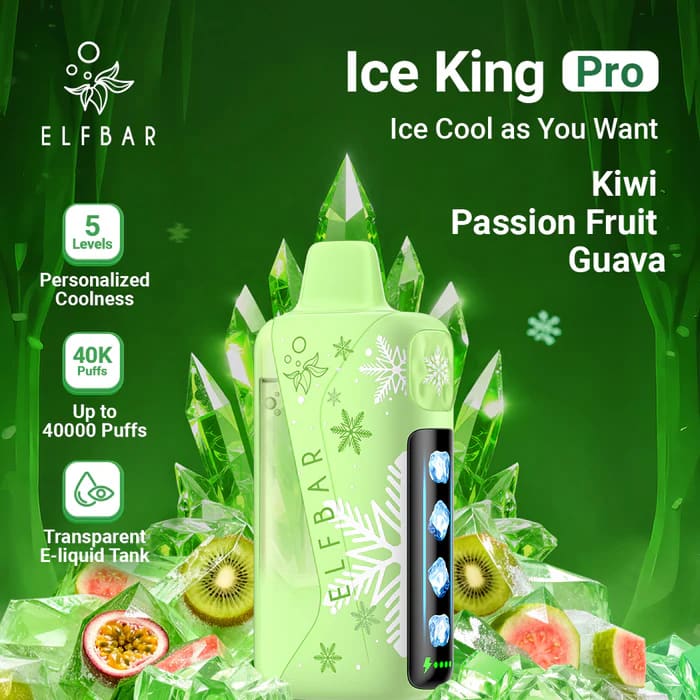 ELFBAR ICE KING PRO سحبة سيجارة الفبار ايس كينق برو 40000