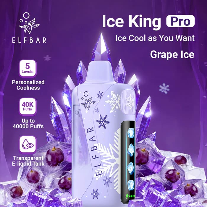 ELFBAR ICE KING PRO سحبة سيجارة الفبار ايس كينق برو 40000