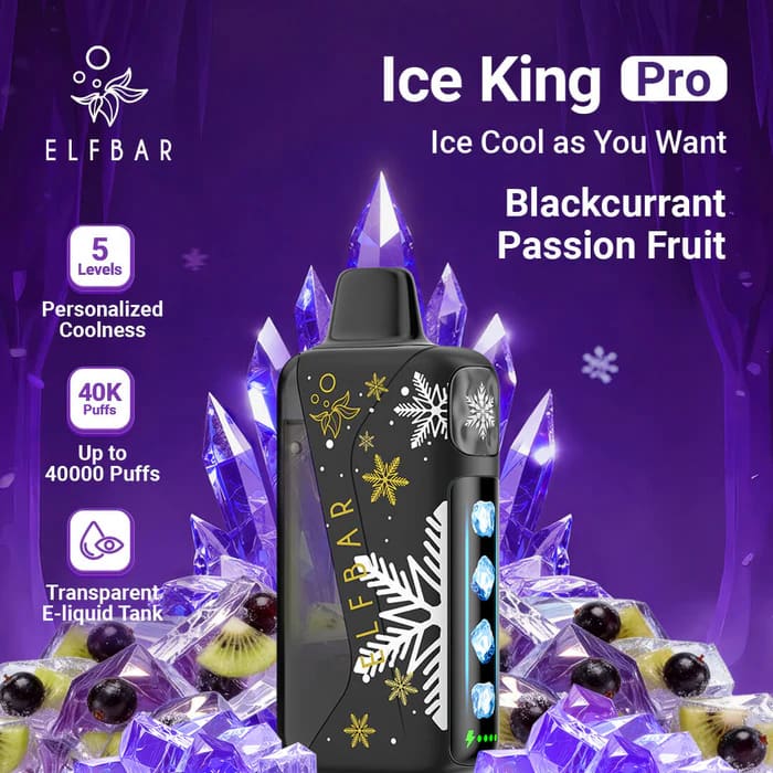 ELFBAR ICE KING PRO سحبة سيجارة الفبار ايس كينق برو 40000