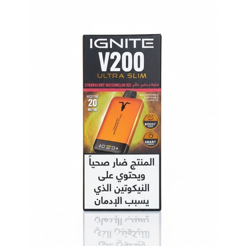IGNITE V200 سحبة سيجارة اجنايت 20000 شفطة 20 نيكوتين عدة