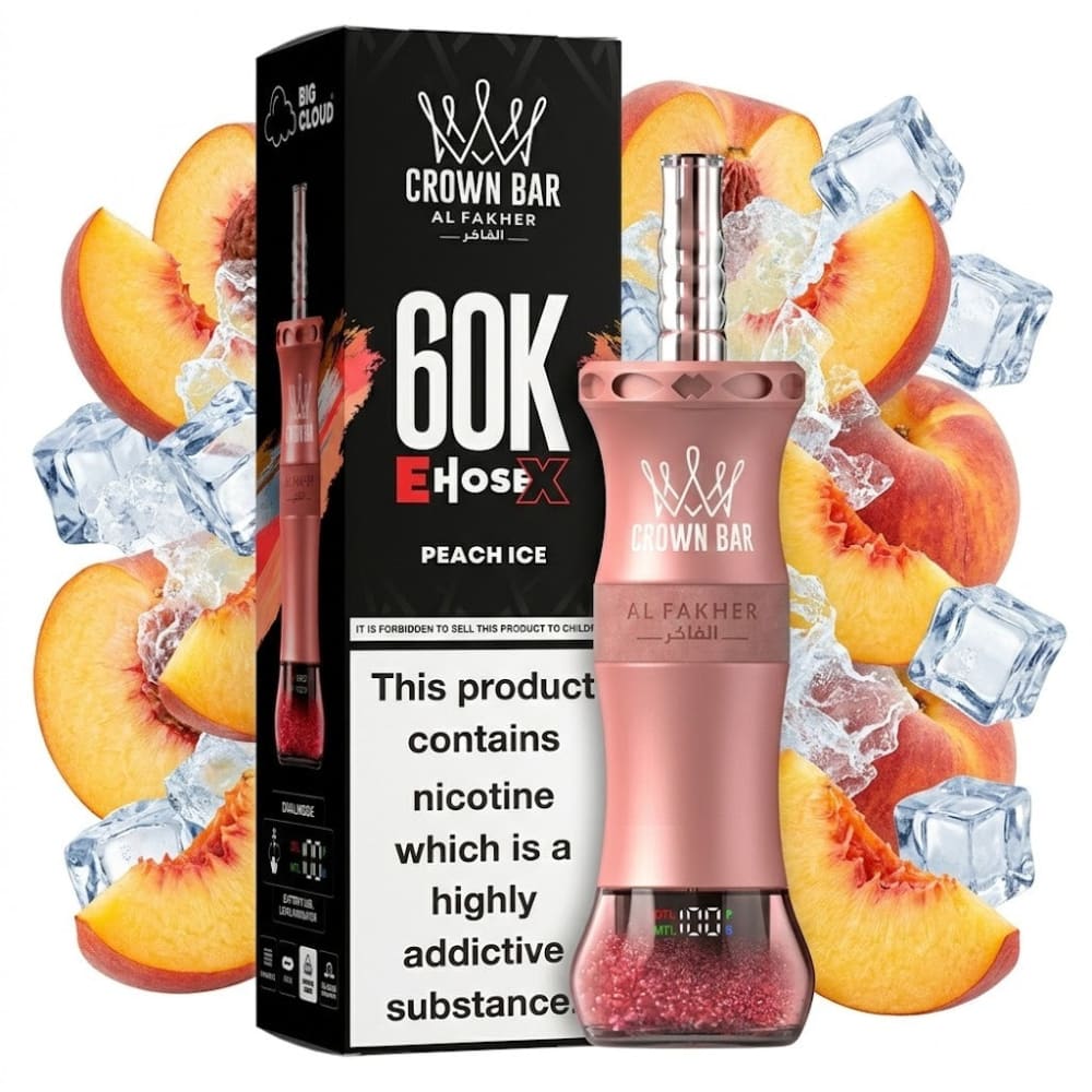 جهاز فيب شيشة الفاخر اي هوس اكس 60000 شفطة 6 نيكوتين عدة