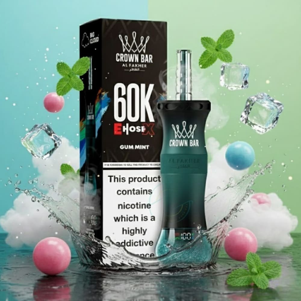 جهاز فيب شيشة الفاخر اي هوس اكس 60000 شفطة 6 نيكوتين عدة