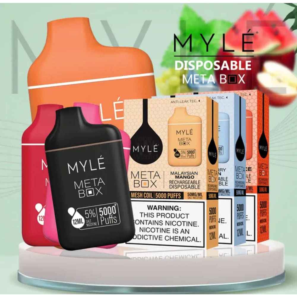 MYLE سحبة سيجارة مايلي 5000 شفطة 20 نيكوتين عدة نكهات