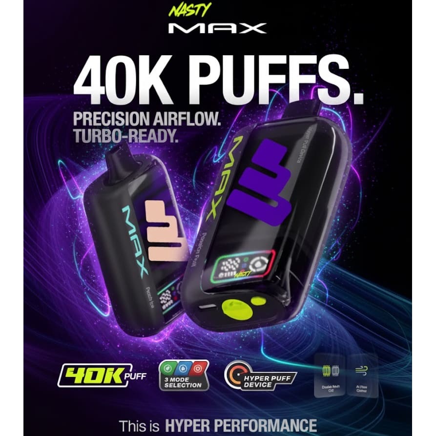 NASTY MAX ULTRA سحبة سيجارة ناستي ماكس الترا 40000 شفطة 50