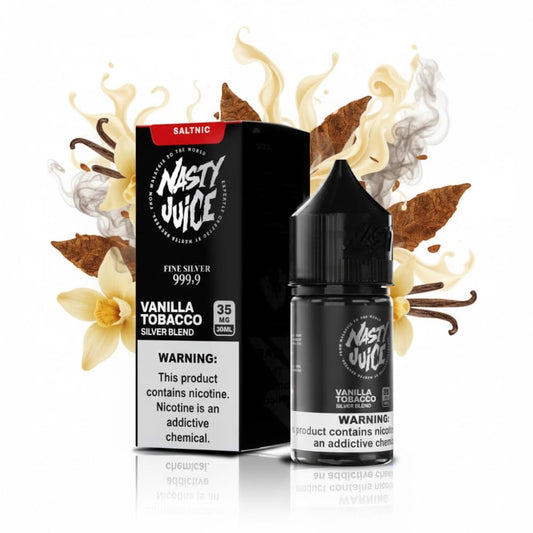 NASTY Silver نكهة فانيلا توباكو سلفر بليند سولت من ناستي