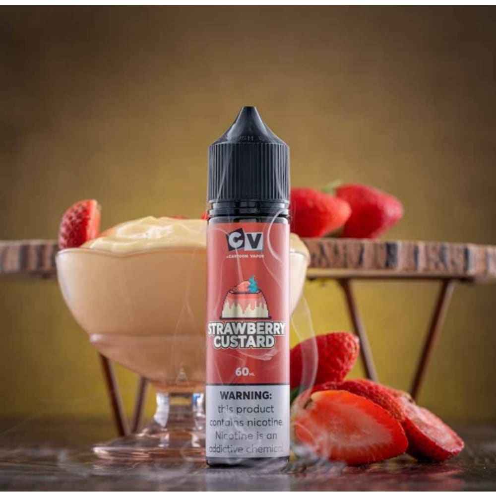 نكهة فيب فراولة كاسترد من سي في CV - نيكوتين 3