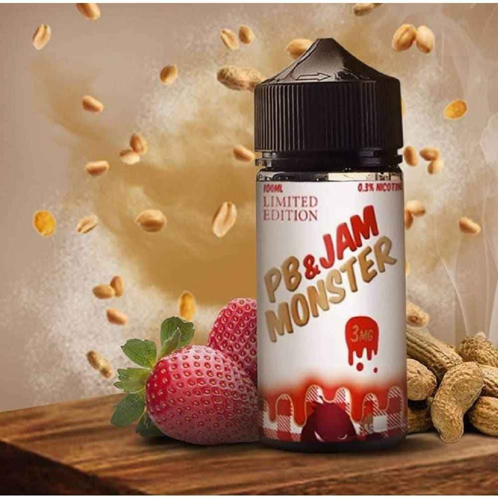 نكهة فيب جام مونستر مربى فراولة وزبدة الفول السوداني 100 مل