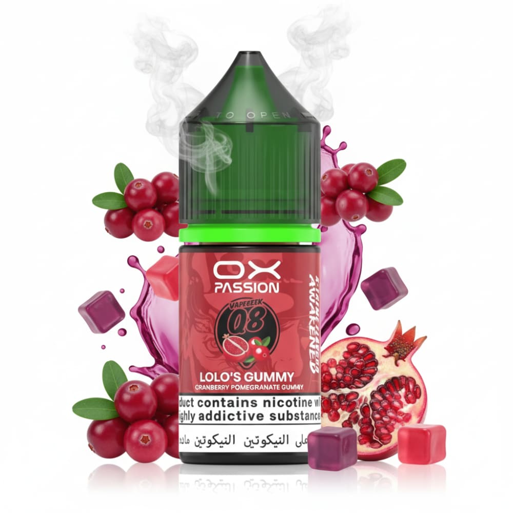 نكهة علكة رمان توت بري سولت نيكوتين من اوكس باشن OX PASSION