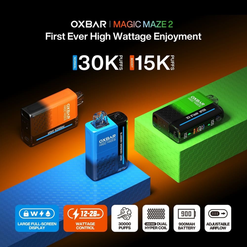 OXBAR MAGIC MAZE 2 سحبة سيجارة اوكسبار ماجيك ميز 2 30000