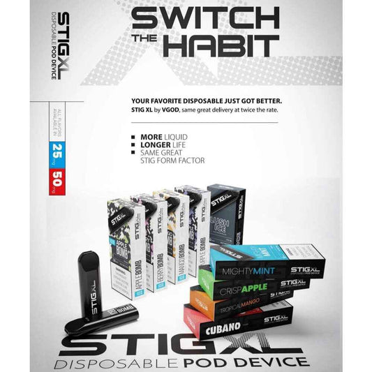 STIG XL VGOD سحبة سيجارة ستيق اكس لارج 700 شفطة 20 نيكوتين