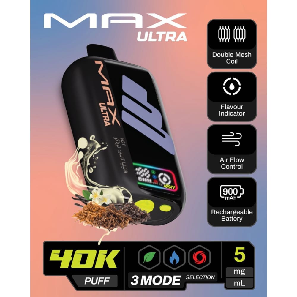 NASTY MAX ULTRA سحبة سيجارة ناستي ماكس الترا 40000 شفطة 50