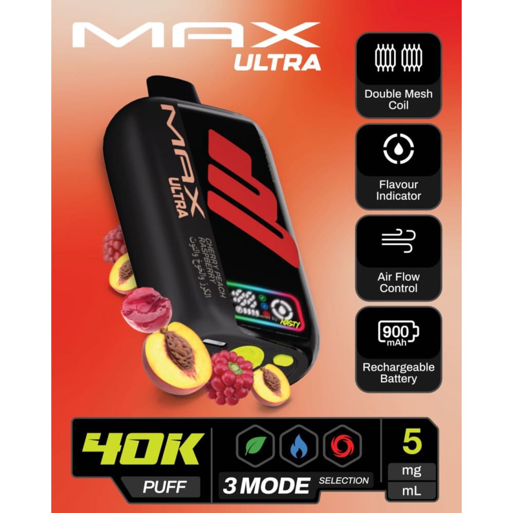 NASTY MAX ULTRA سحبة سيجارة ناستي ماكس الترا 40000 شفطة 50