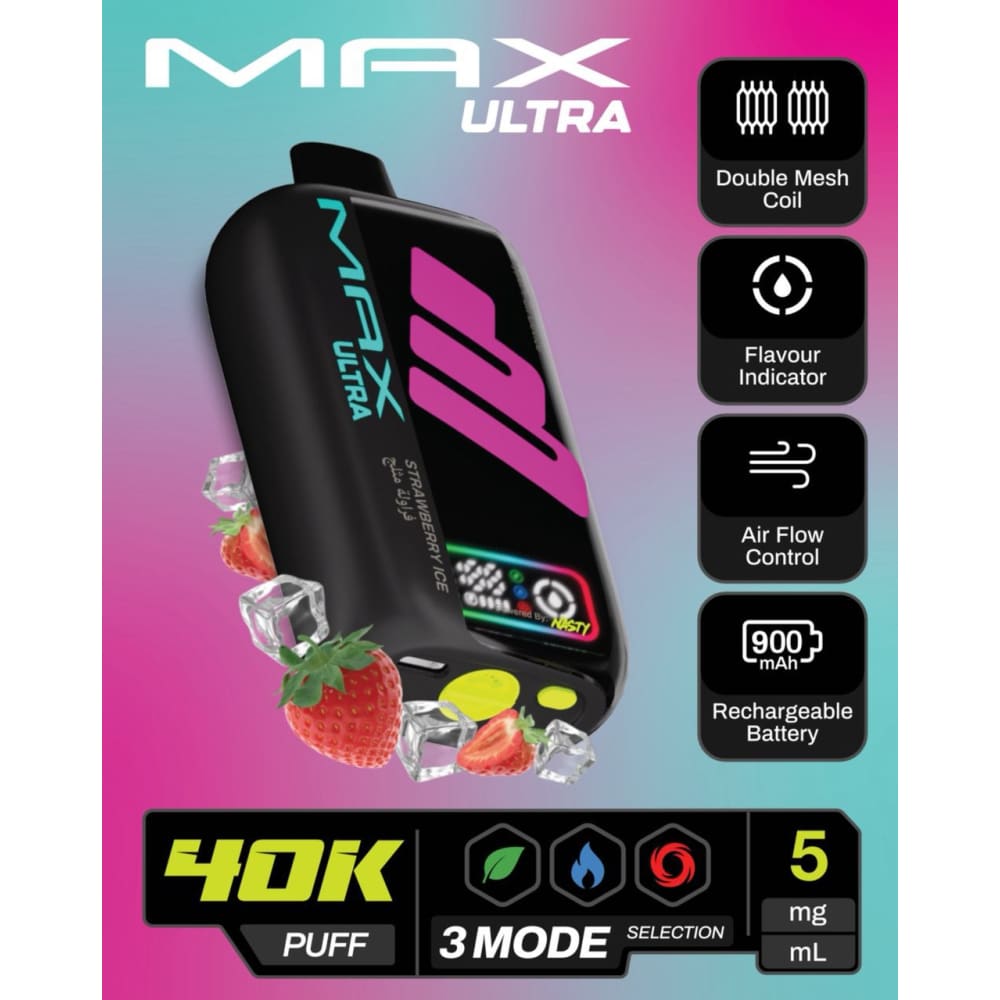 NASTY MAX ULTRA سحبة سيجارة ناستي ماكس الترا 40000 شفطة 50
