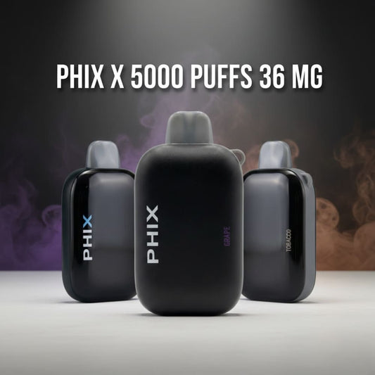 PHIX X 5000 سحبة سيجارة فكس 5000 شفطة 36 نيكوتين استخدام
