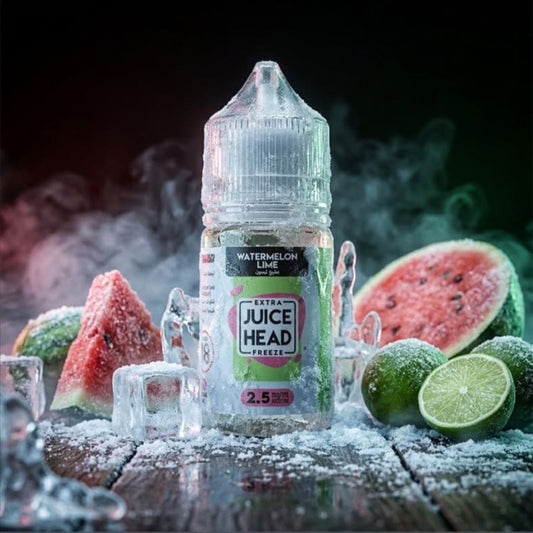 نكهة جوس هيد بطيخ لايم اكسترا ايس سولت نيكوتين JUICE HEAD