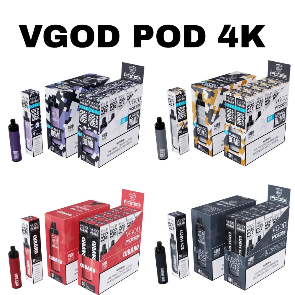 VGOD POD 4K سحبة سيجارة فيقود 4000 شفطة 20 نيكوتين عدة نكهات